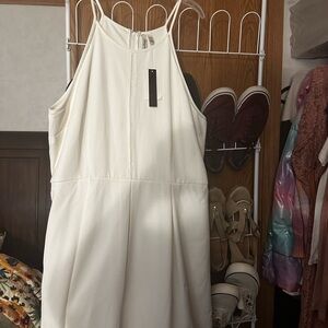 Kohl's White Sleeveless Halter Sundress